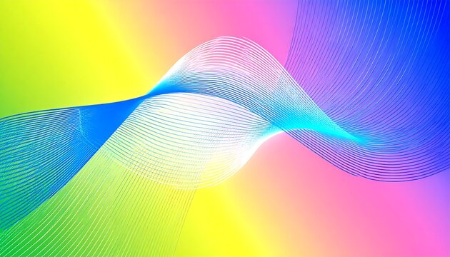 Abstract, vibrant, swirling lines in pastel colors - Powered by Adobe