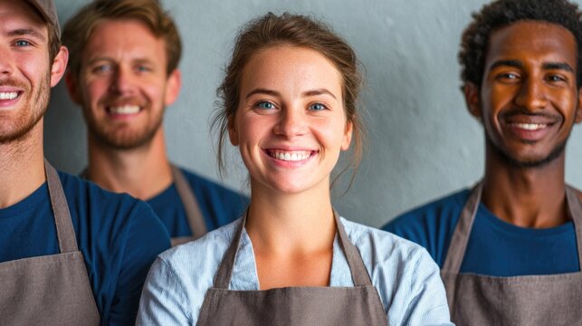 Young team of smiling volunteers - Powered by Adobe