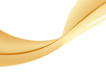 Abstract flowing golden ribbon.  A smooth, flowing, light golden tan ribbon or fabric curves elegantly against a black background.  The ribbon's edge is subtly textured
