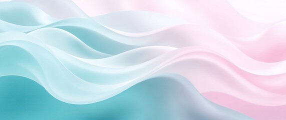 Fototapeta premium Abstract pastel pink and blue wavy background flowing smoothly