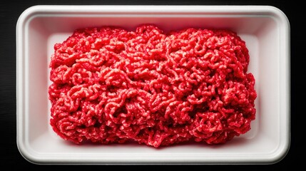 Obraz premium Fresh Raw Ground Beef in Tray