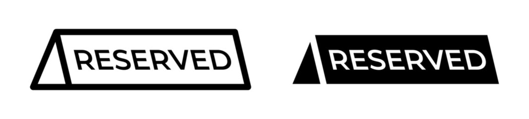 Reserved icons set. vector illustration