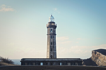 Lighthouse at the Capelinhos Volcano
