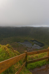 Volcanic crater in Faial Island, Azores