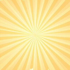 Fototapeta premium Sunburst background, pale yellow rays