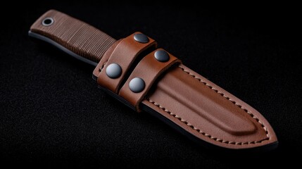 Knife in Brown Leather Sheath