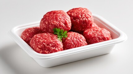 Fresh Raw Ground Beef Meatballs