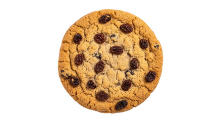 Isolated raisin cookie single dessert, delicious snack for bakery and confectionery shop