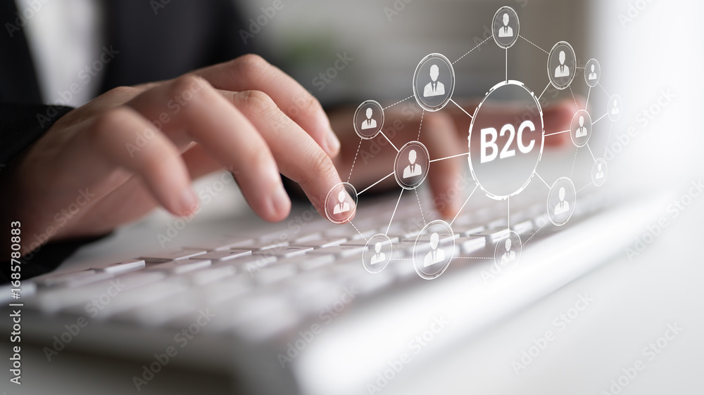 Poster b2c strategy focus on delivery products directly to consumer. successful b2c model enhance consumer 