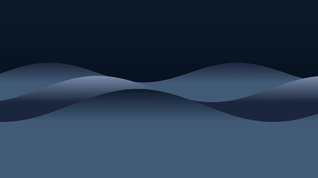 Dark blue gradient wave animation creating smooth fluid motion with elegant tones  perfect for stylish modern backgrounds.