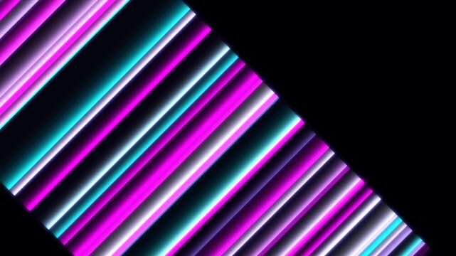 Cyberpunk glowing stripes animation featuring futuristic neon lines and dynamic light visuals in a modern tech style.