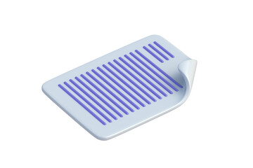 Paper document isolated on white background. Contract or agreement. 3d render