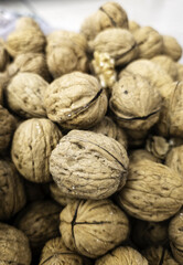 Walnuts in a market