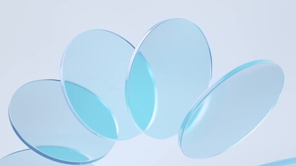 White 3d glass abstract background. Clean and simple minimal motion texture. Light shiny template for business presentation. Seamless loop. - Powered by Adobe