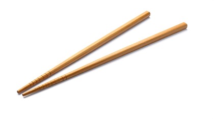Elegant wooden chopsticks, essential tools for enjoying Asian cuisine and a symbol of traditional dining culture