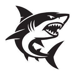 Fototapeta premium Fierce shark aggressive predator marine life ocean