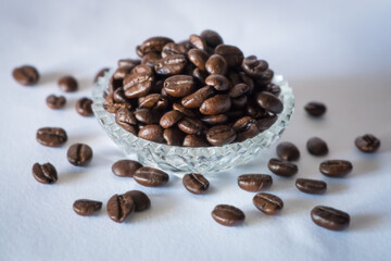 Background with roasted coffee beans
