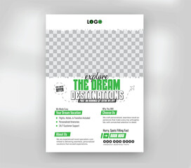 Adventure Ocean Travel Flyer Template Tropical Boat Tour Vacation Brochure
