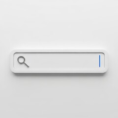 Clean and modern search bar interface with magnifying glass icon isolated on white background
