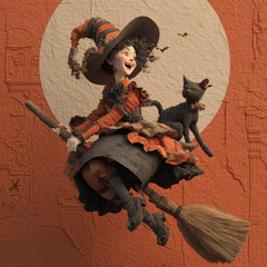 Halloween celebration, ghosts, Halloween, Halloween greeting cards, pumpkin, candy carriage, witch,ghost with phone, ghost with laptop, ghost working on Halloween