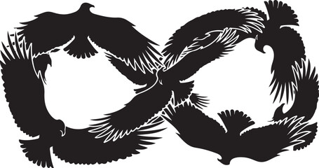 bird infinity sign