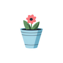 Cute Potted Flower Illustration: Perfect for Spring Designs & Projects