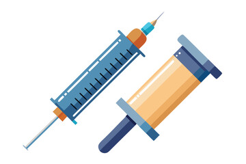 Fototapeta premium Syringes in a medical context showing different types and uses for healthcare