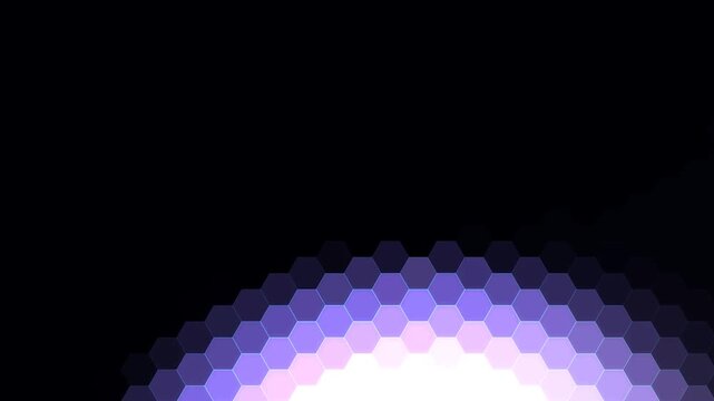 Glowing hexagon grid animation with futuristic tech visuals  AI data networks  and digital cyber patterns.
