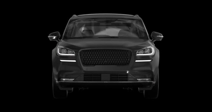 This stock motion graphics clip showcases a single speeding SUV on a transparent alpha channel in a seamless loop. Ideal for dynamic automotive promos, fast-paced ads, and motion graphics projects.