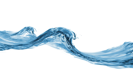 Flowing water, light blue hues, dynamic curves
