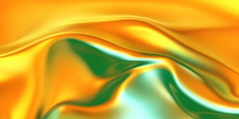 Abstract background with smooth vibrant color waves in yellow and green, creating modern flowing texture for creative design projects