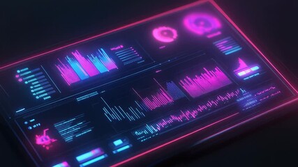 Futuristic interface displaying complex data analysis and information visualization - Powered by Adobe