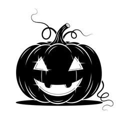 Vector art of spooky jackolantern, perfect for halloween themed designs and eerie decorations