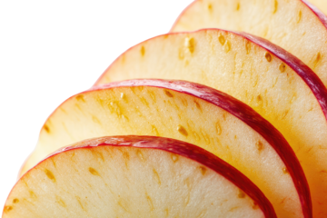 Close-up sliced apple slices