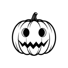 Vector art of a cute pumpkin with a smiling face, perfect for halloween decorations and friendly designs this autumn season