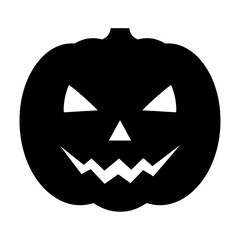 Vector art of a spooky pumpkin with an evil face, perfect for halloween decorations and scary designs this autumn season