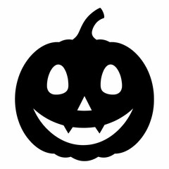 Vector art of scary halloween pumpkin jack o lantern with spooky face for holiday celebration and autumn season