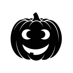 Vector art of happy halloween pumpkin silhouette is a fun and spooky decoration for your halloween party or event