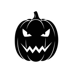 Vector art of a spooky jackolantern with a menacing grin, perfect for halloween decorations and festive designs