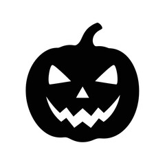 Vector art of spooky halloween pumpkin jack o lantern with scary face for holiday decoration and creepy celebration