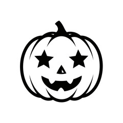Vector art of pumpkin with star eyes is a fun and spooky halloween decoration for your home or office party