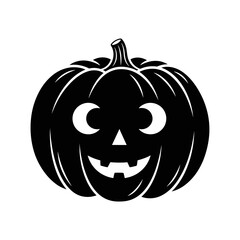 Vector art of halloween pumpkin jackolantern carved face for holiday celebration and decoration
