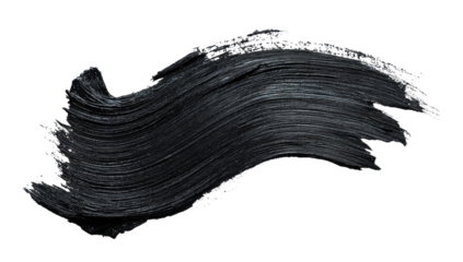 Dark, smudged stroke of a black cosmetic product