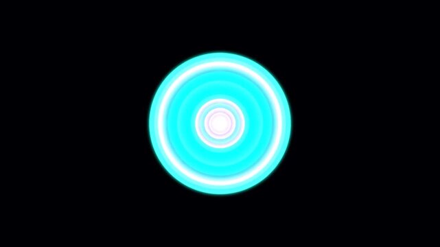 Minimal glowing radial rings animation forming smooth circular design visuals with elegant futuristic highlights.