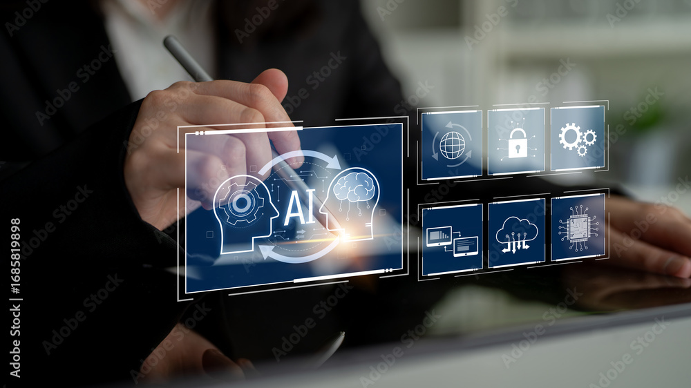 Poster ai system integration improves artificial intelligence platform. ai system integration enhances auto