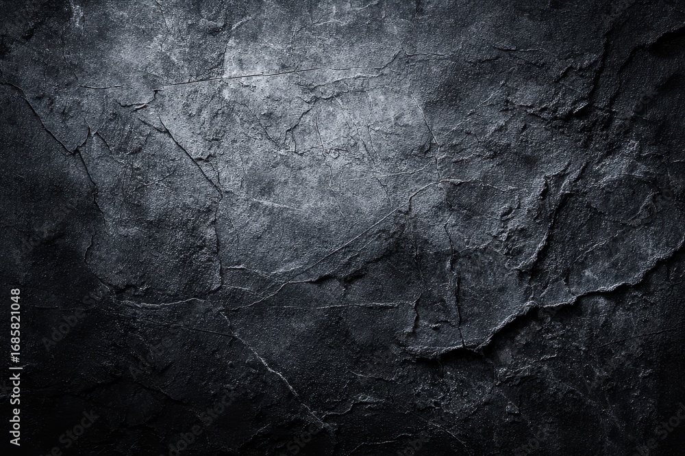 Poster Textured black grunge background with rough surface and intricate patterns creating an edgy and dramatic aesthetic suitable for various design projects