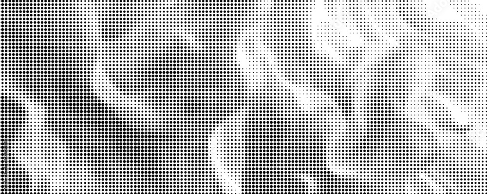 Poster halftone gradient. dotted gradient, smooth dots spraying and halftones dot background seamless horiz