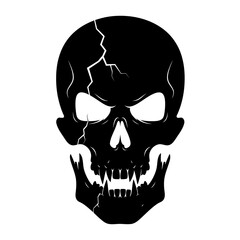Illustration of a skull, a symbol of death, horror, and the macabre