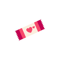 Pink Candy Bar Icon for Valentine&rsquo;s Day, Love, and Sweet Dessert Design