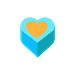 Blue Heart Icon for Valentine&rsquo;s Day, Romance, and Love Symbol Design